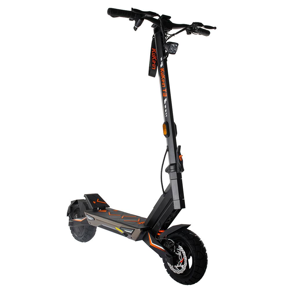 KuKirin Monopattino elettrico T3 da 10 pollici, motore da 800W, batteria da 48V 15.6AH, autonomia massima di 58 km, capacità di carico massima di 120 kg, nero