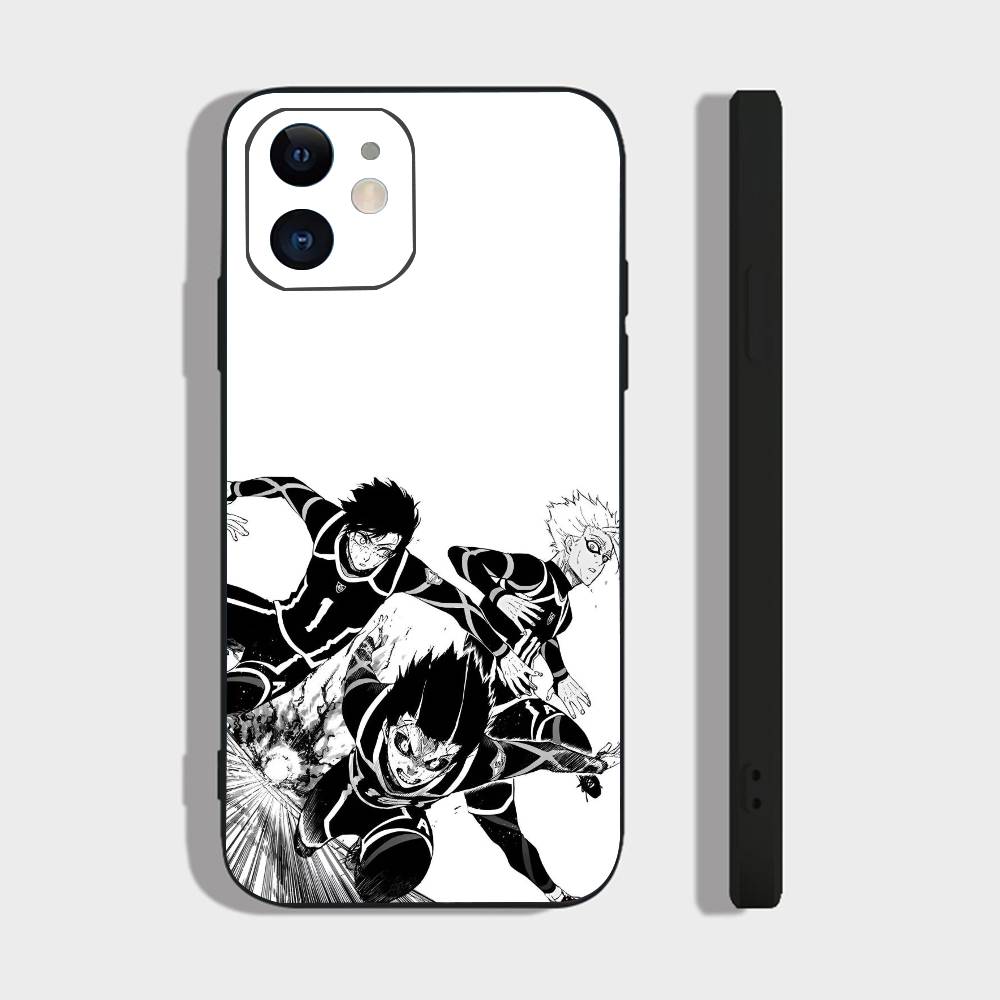Anime B-Blue Lock For IPhone 17 Air 16 15 14 13 12 11 Pro Black Soft Cover Phone Case