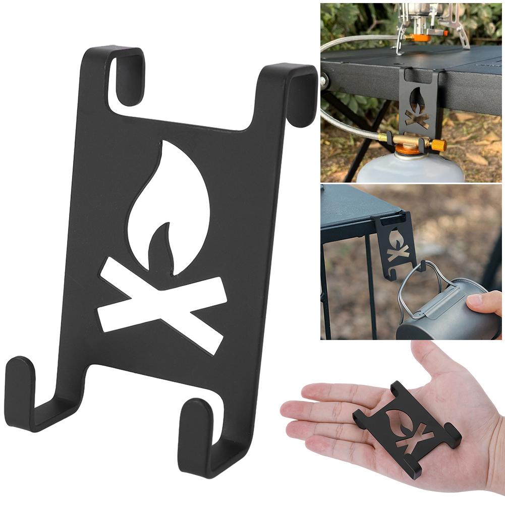 Butane Gas Tank Hanger Clip Stainless Steel Camping Table Gas Hangers Camping Gas Tank Hanger Lightweight for Outdoor Camping