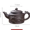 5 ks Kung Fu čajová souprava 360ml Oboustranná konvička na čaj Kirin z fialové hlíny a 4 šálky [1 konvička + 4 šálky] filtr Louhování pu erh Zisha konvička