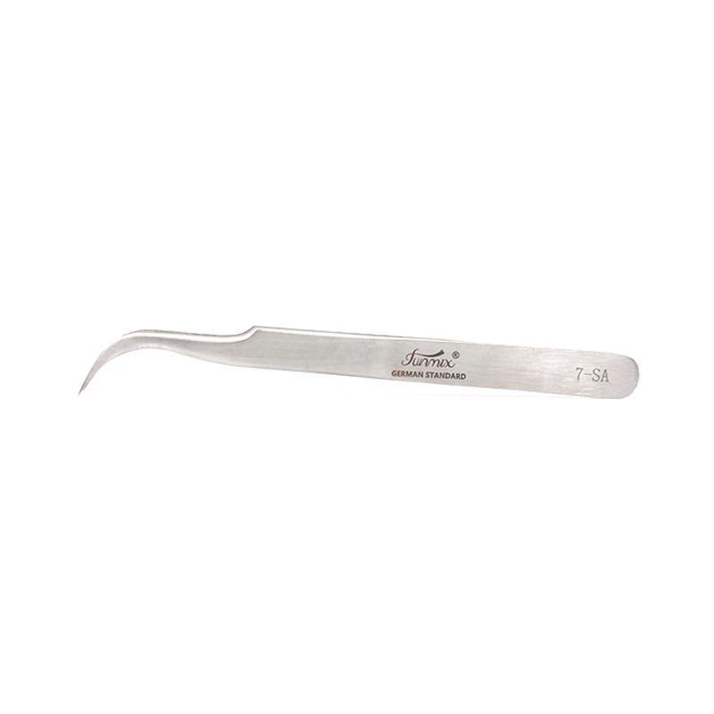 FUNMIX Stainless Steel Tweezers False Eyelash Extension Tweezers Anti-static Eyebrow Lash Tweezers Watchmaker Tools