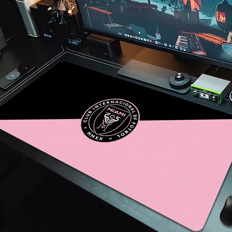 Tappetino Mouse Inter Miami CF Grande Cuscino per Tavolo da Gioco Antiscivolo Laptop Tablet Mousepad Grande Tappetino XXL Mini PC Playmat Con Bordo Lock_xia
