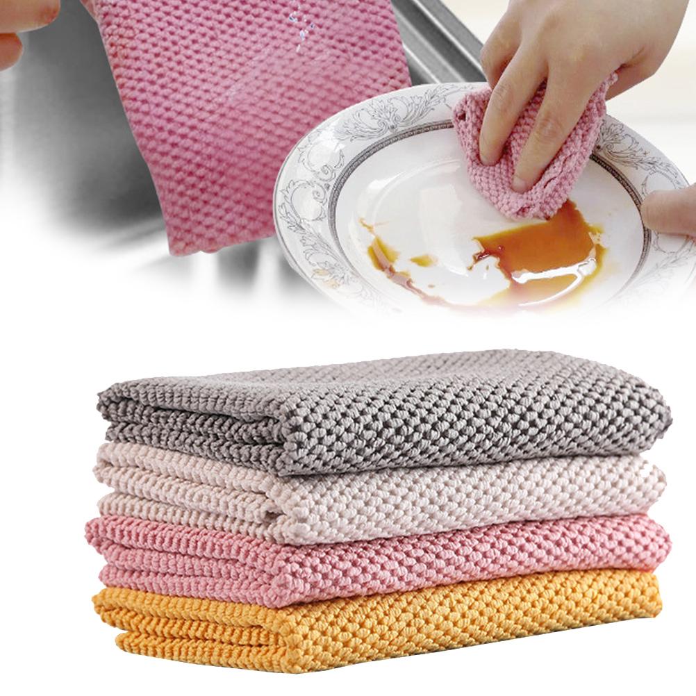 Pearl Weave Cleaning Towel Absorbent Kitchen Towel Easy To Clean Dish Cloth For Table