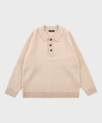 TESTAMENT Structure Collar Knit_Beige