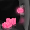Glow-in-The-Dark Tire Valve Caps Set Universal Waterproof Lights Stem Covers Wear-Resistant Vehicle Tire Valve Caps