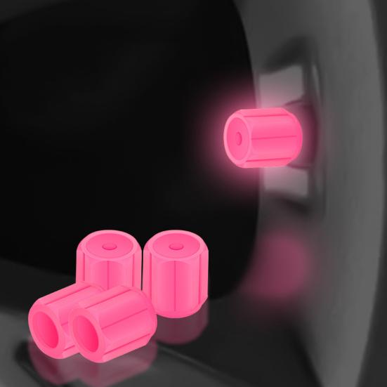 Glow-in-The-Dark Tire Valve Caps Set Universal Waterproof Lights Stem Covers Wear-Resistant Vehicle Tire Valve Caps
