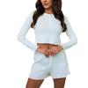 Squisito set di pigiami autunnali a maniche lunghe da donna, moda sottile, pantaloncini in cotone, moda europea e americana, abbigliamento da casa casual