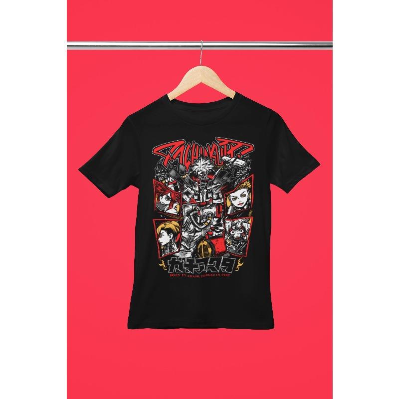 Summer Hot Selling Anime and Manga Tshirts Japanese Street Wear Cotton Mens Round Neck Short Sleeved Tshirt