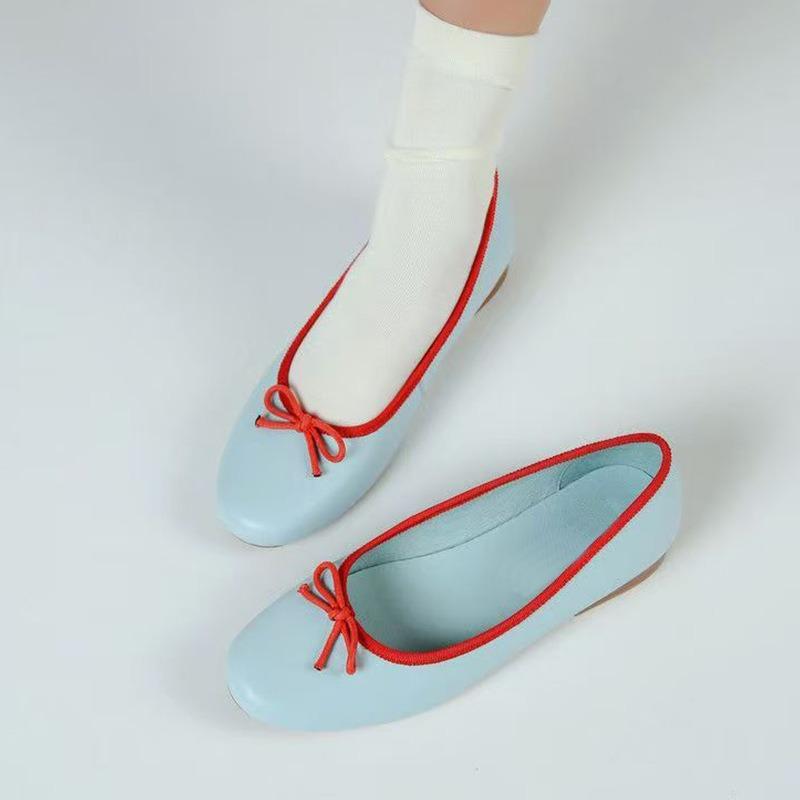 New Niche Mary Jane Shoes for Women, Bow and Pedal Ballet Shoes