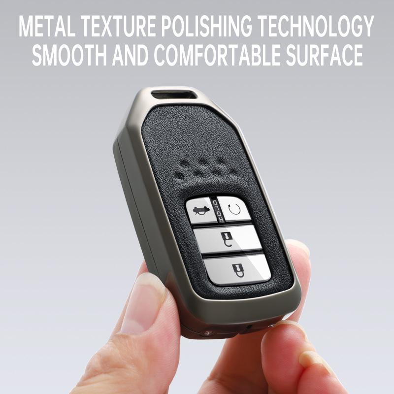 Leather Car Remote Key Cover Case Shell For Honda Civic City Accord Crv Cr-V Xr-V Odyssey Vezel Jade Crider Fit Accessories