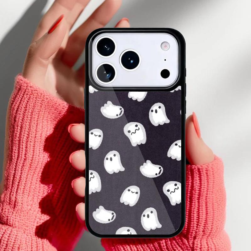 Ghost Cute Horror Phone Case for iPhone 17 16 15 14 13 Pro Max Back Cover for 12 11 Pro Coque