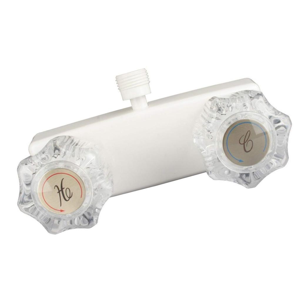 Campers Shower Faucet with Double  Handle Plastic Shower Faucet Simple To Operate Shower Control for Indoor & Outdoor Us