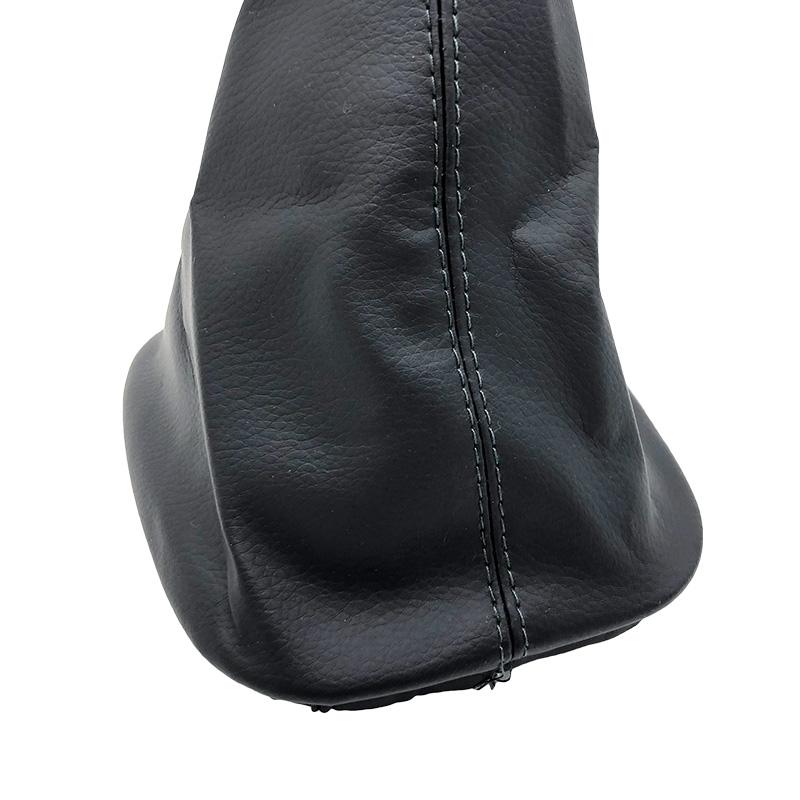 Manual Gear Shift Knob PU Leather Gaiter Boot Case + Frame Shifter Collar Cover For BMW E34 (1988-1995)