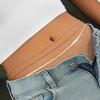 SHIXIN 3 Pcs/Set Hip Hop Multi Layer Flat Snake Chain Belly Waist Chain for Women Sexy Summer Beach Bikini Body Jewelry Y2K