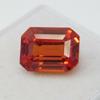 Natural Orange Sapphire Loose Gemstone 8.57 ct Ceylon Rectangle Cut September Birthday Birthstone