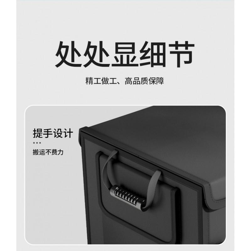Foldable Car Trunk Organizer Box 60L Heavy Duty Storage Bin With Handle SUV Sedan Van