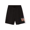 Li Ning Wade Series Buchstaben-Print Gestrickte Basketballshorts Herrenshorts Schwarz AKSR353-1
