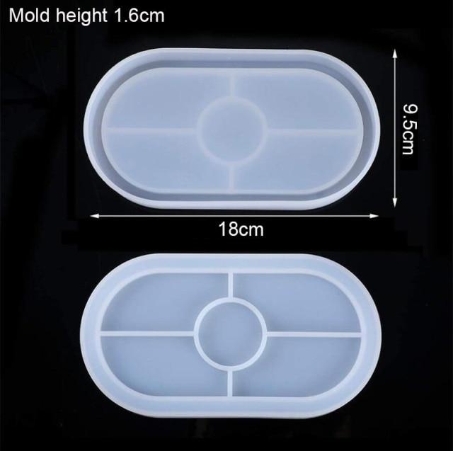 

Diy Oval Mold Coaster Flexible Silicone Mold Polygon Epoxy Resin Casting Molds Plaster Mold Diy Craft Tool