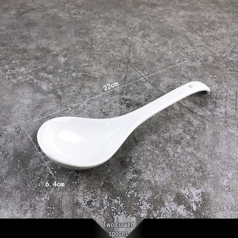 Qianxing Ceramic Small Soup Spoons (Set of 5)