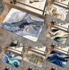 Marble Texture Abstract Art Pattern Carpet Bathroom Kitchen Living Room Door Mat Luxurious Design Interior Floor Decoration Mat