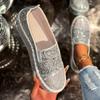 Fashion Aphixta 2025 New Bling Sequined Woman Shoes Flat With Slip On Silver Loafers Spring Woman Fashion Shoes Big Size 43