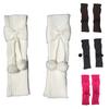 Leg Warmer Bowknot Ball Warm Solid Color Knitted Boot Socks for Autumn Winter