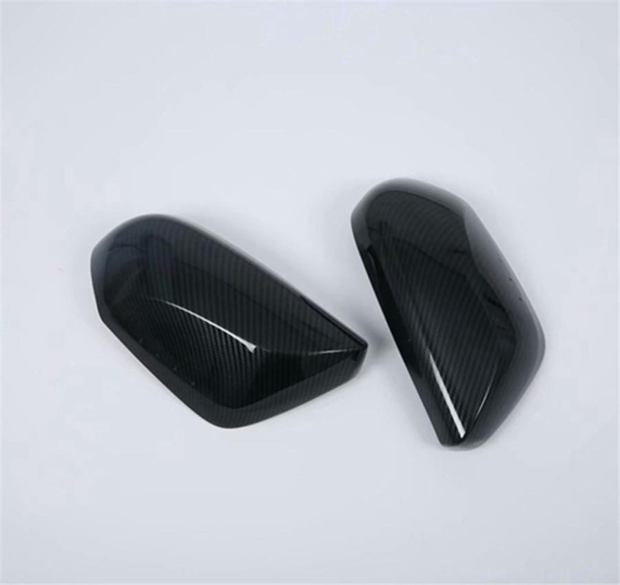 2x Carbon Fiber Look Door Rearview Mirror Cover Trim Black For Toyota Camry 2018