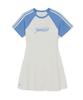 Emelbi Women'S Varsity Color Block Ribbed Dress Ny (Ivory)