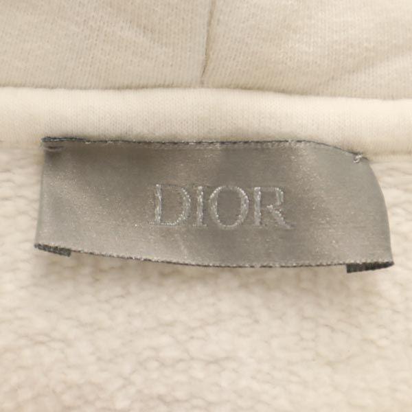Dior Imprimeu Hanorac cu mânecă lungă L alb Pulover cu spate periat Femei Folosit