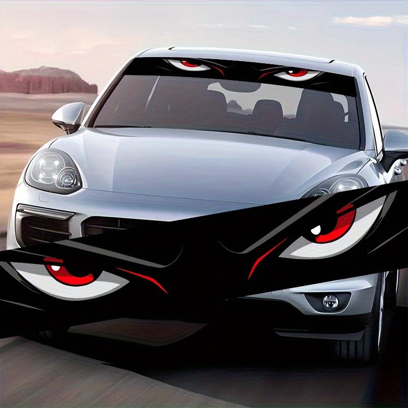Angry Eyes Car Decals, Stylish Cartoon Car Window Stickers, Unique Auto Exterior Decor for Personality Car Styling, Trendy Car