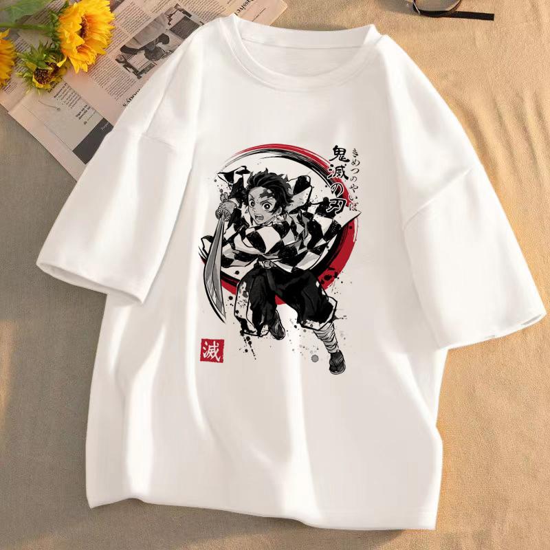 Demon Slayer Anime T-shirt Kimetsu No Yaiba Unisex Pattern T-shirt Summer Casual Cartoon Streetwear Anime Fashion Gift