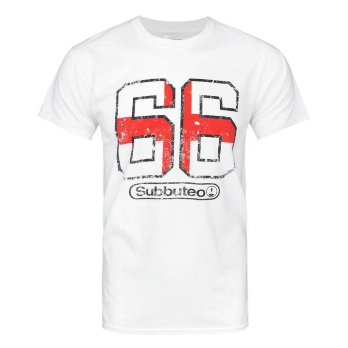 Camiseta masculina Subbuteo Inglaterra ´66 XXL branco