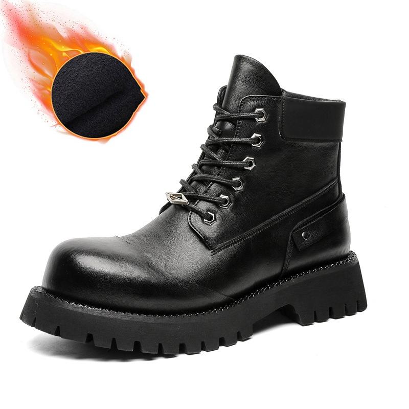 

мужская мода ботинки из натуральной кожи на шнуровке осенне-зимняя обувь ковбойские ботильоны для вечеринки ночного клуба красивые высокие мотоциклетные боты 280