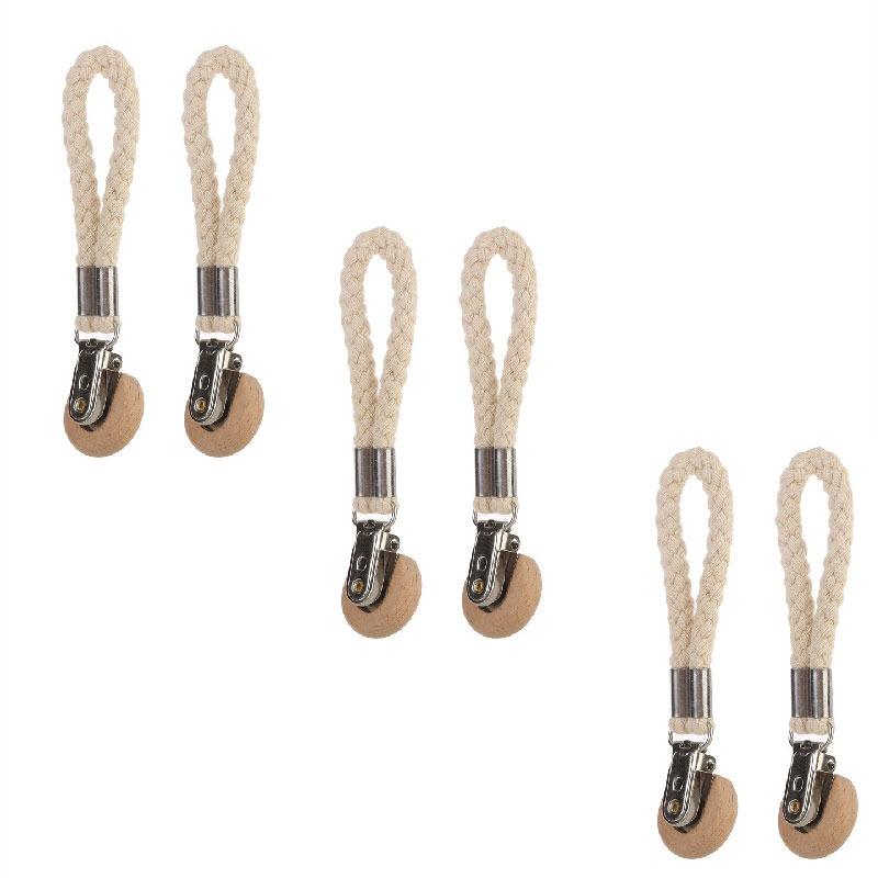 2PCS/4PCS/6PCS Multifunctional Household Bathroom Small Storage Clip Cotton Woven Rope Kitchen Towel Holder Cloth Hanger