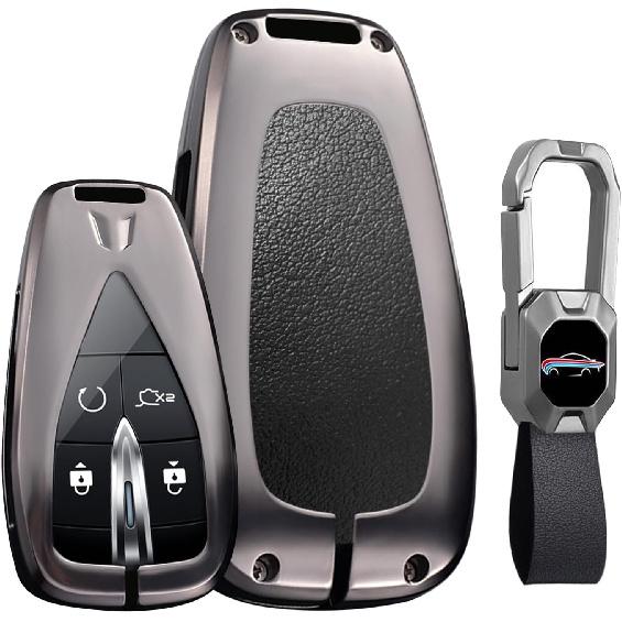 Leather Metal Car Key Fob Cover Case Fit for Changan CS35PLUS CS55PLUS CS75PLUS CS75 Eado UNI-T UNIK Oushang X5 X7 EV 2022 2023 Keychain Key Shell
