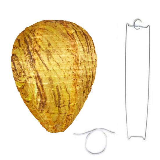 

Осиное гнездо-приманка, подвесной бумажный фонарь для отпугивания пчел, 22*28 см, вихревой пчелиный улей жёлтый