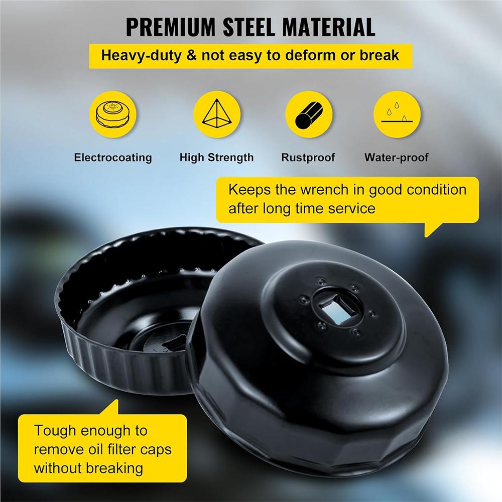 30pcs Cup Type Oil Filter Wrench Removal Tool Set Cup Socket Tool Kit For Wide Range of Vehicles & Robust Steel Material