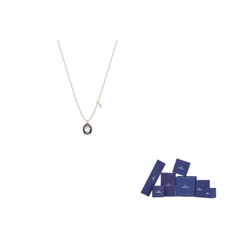 Swarovski Kleiner Pinguin Inlay Kristall Halskette Damen Halskette Roségold 5412367