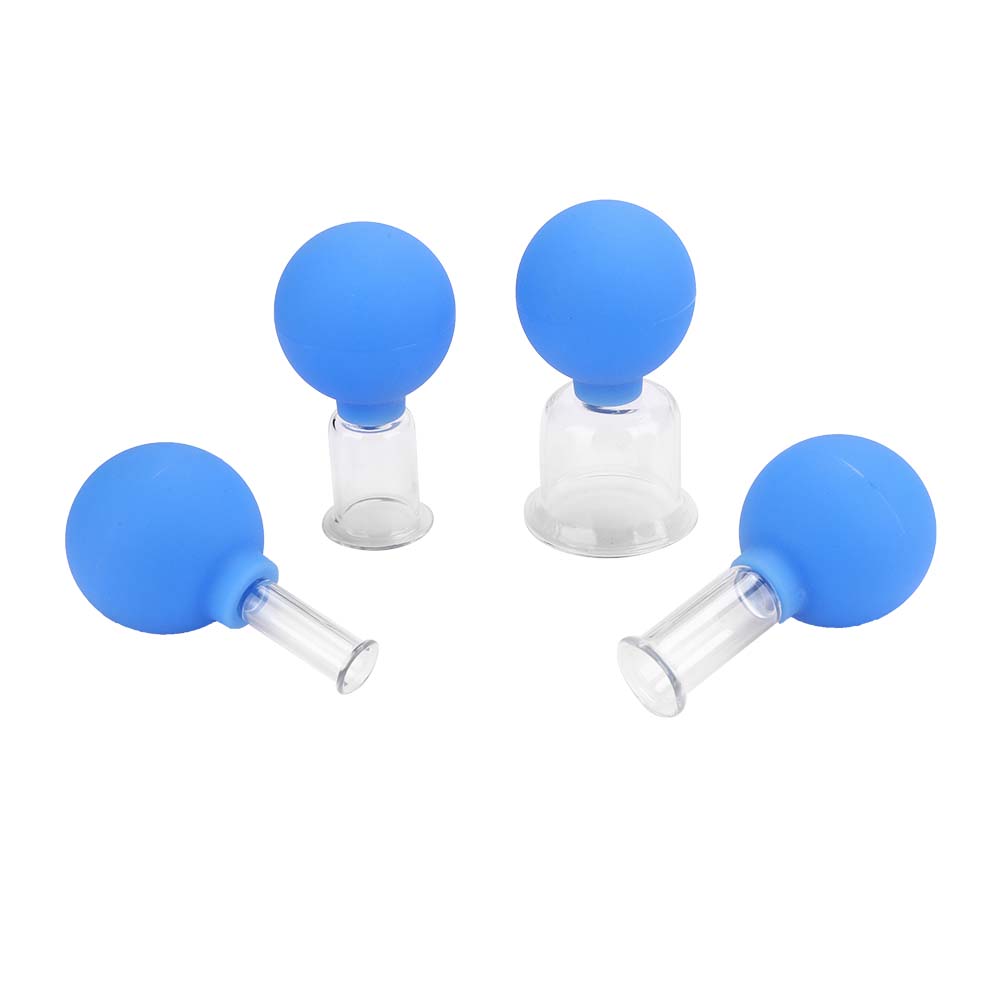 

Коробка из 4 штук Набор вакуумных банок для массажа тела из силиконового стекла