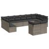 VidaXL Garden Furniture Set with Cushions 12 Pcs Grey Wicker 3218430