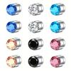 2-12 Stück Einfache Magnetische Nasenstecker-Ohrringe aus Edelstahl, 3 mm Nicht durchbohrte Körperschmuck für Männer und Frauen