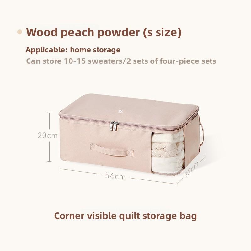 Large Capacity Cotton Duvet Bag With Dustproof Feature For Bedroom Storage