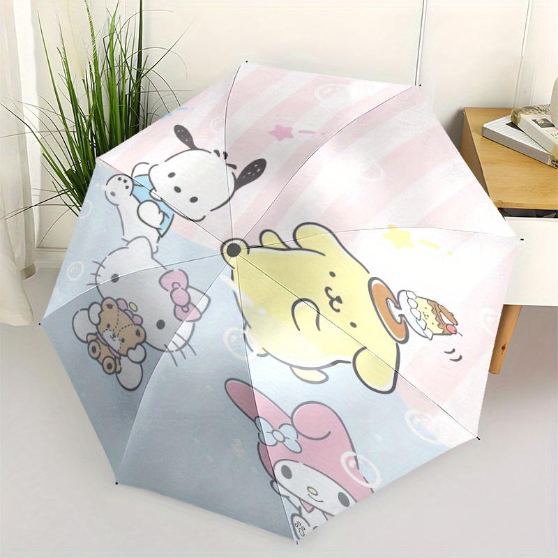 

HelloKitty My Melody POCHACCO POMPOMPURIN Automatic Open/CloseUmbrella-CuteUmbrella with Cute Design, Portable 3-Fold Compact Umbrella for Men & Women