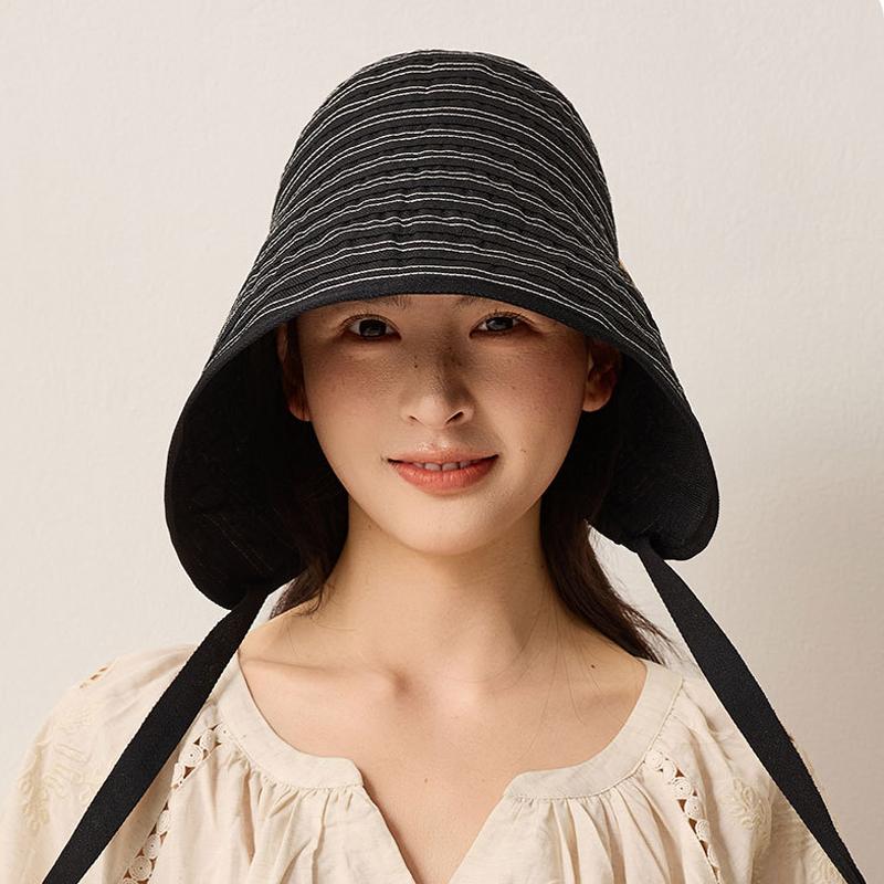 Striped Fisherman Hat Breathable Sun Hat Summer Bucket Hat