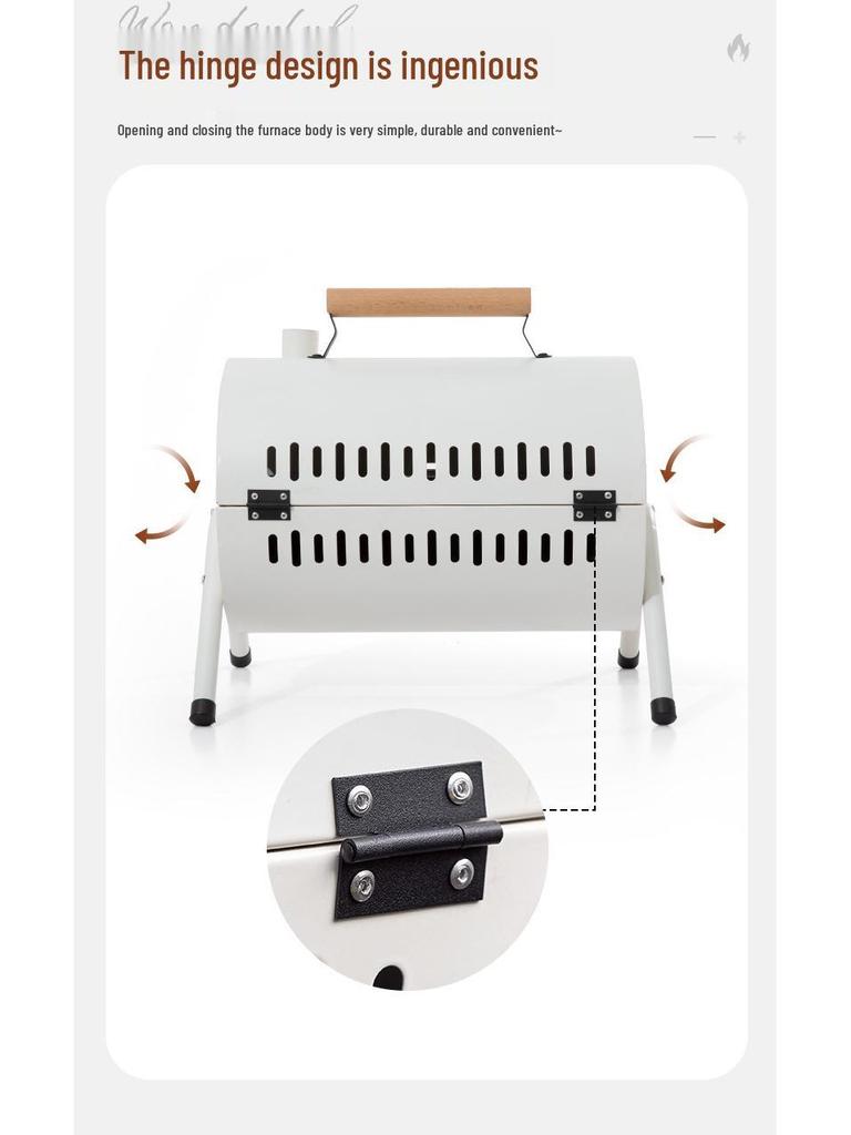Φορητό Σετ Ψησταριάς με Κάρβουνα: Σχάρα Μπάρμπεκιου για Κάμπινγκ Εξωτερικού Χώρου και Εργαλεία για Οικιακή Χρήση
