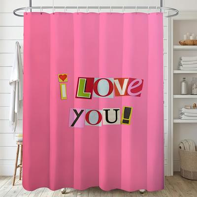 1Pc Pink Cute Girly Sweet As Gift For Girls Bathroom Decoration Digital Print Shower Curtain 180X180Cm