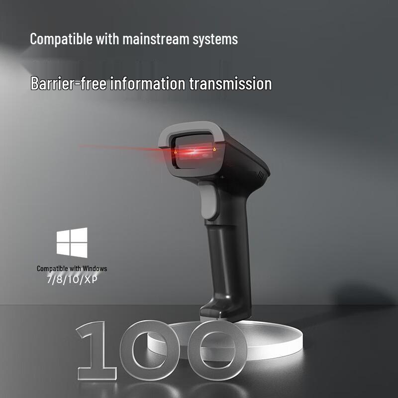Deli 14881B Wireless 1D Barcode Scanner