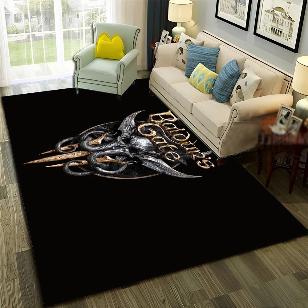 Baldur Gate3 Game Gamer Cartoon 3D Carpet Rug for Home Living Room Bedroom Sofa Doormat Decor,Child Area Rug Non-slip Floor Mat