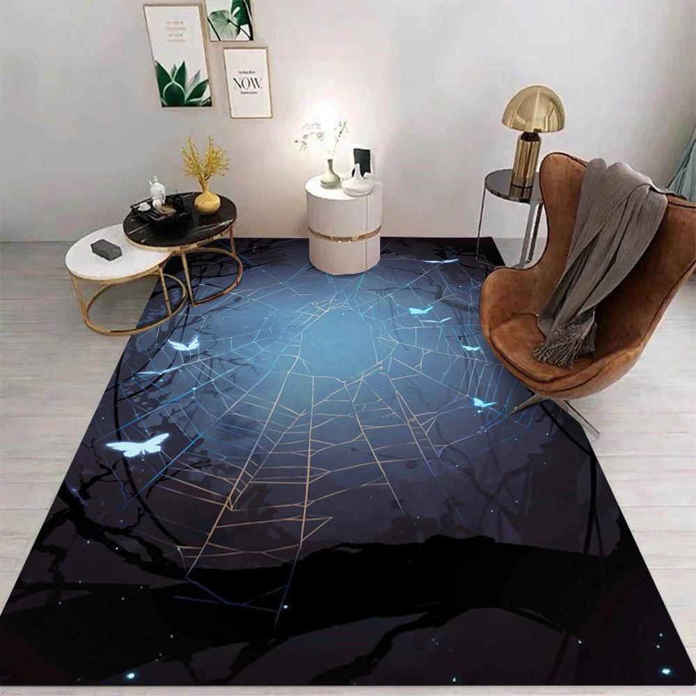 

Pink Purple Mountain Ranges Bat Gothic Style Carpet Stars and Plants Natural Scenery Carpet Suitable for Bedrooms Living Rooms 40x60cm