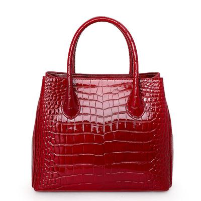 Moda Kadın Çantası Yüzey Timsah Desen Düz Renk Üst düzey Lüks İnek Derisi Büyük Çanta